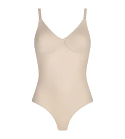 Body femme avec soutien-gorge intégré en microfibre Nude Dim Silhouette Invisible