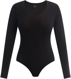 Body femme en modal et cachemire Noir Light & Warm