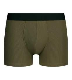 Boxer homme en coton modal côtelé Vert Olive Dim Élégant