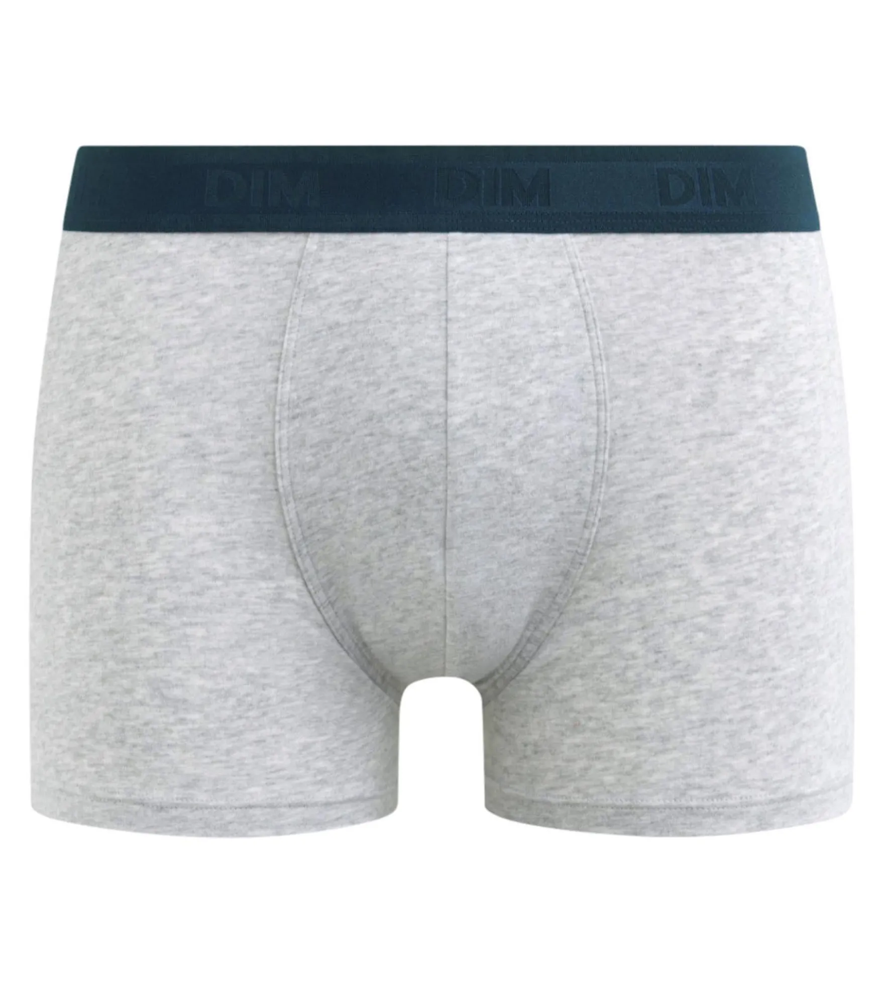 Boxer homme en coton stretch à ceinture contrastée Gris Dim Fancy