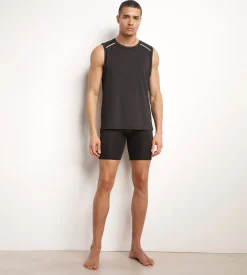 Boxer long homme en microfibre et mesh Noir Dim Move