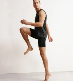 Boxer long homme en microfibre et mesh Noir Dim Move