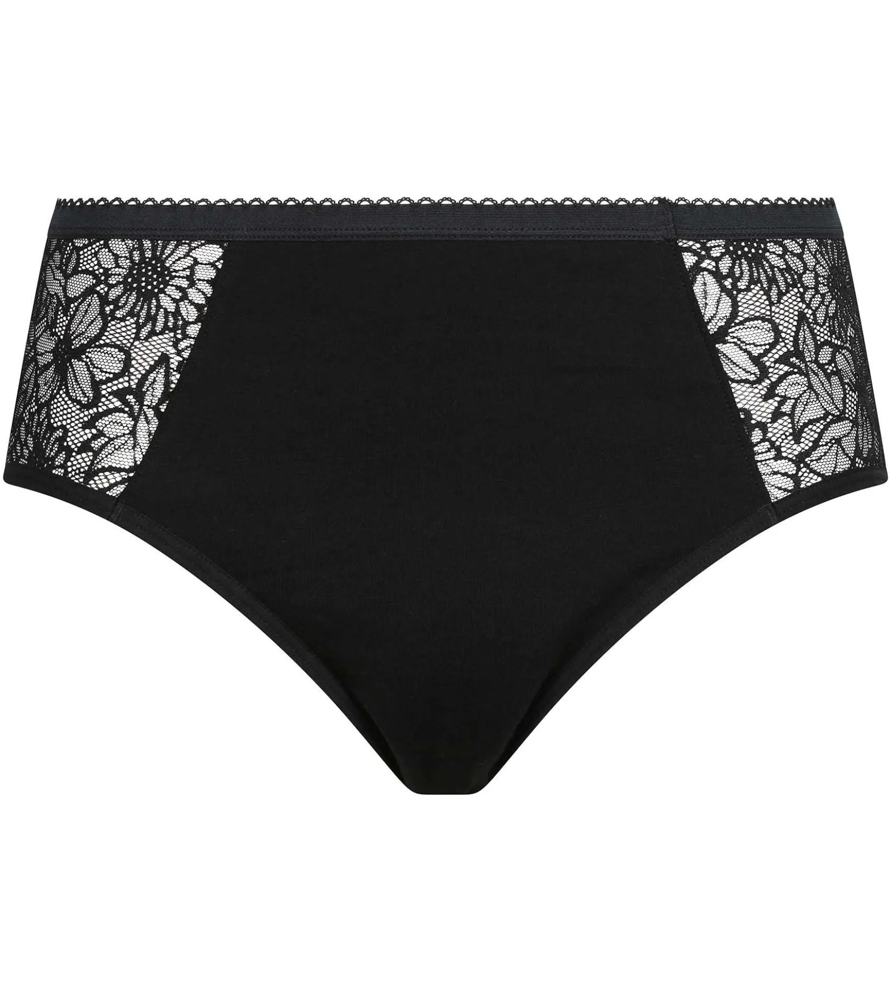 Boxer menstruel coton bio dentelle Noir flux très abondant Dim Protect
