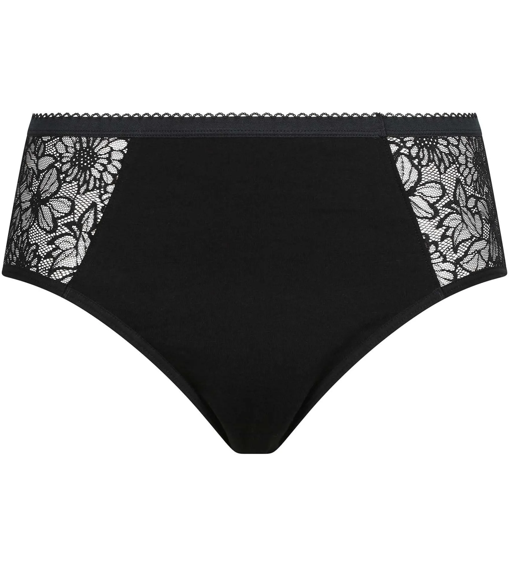 Boxer menstruel coton bio dentelle Noir flux très abondant Dim Protect