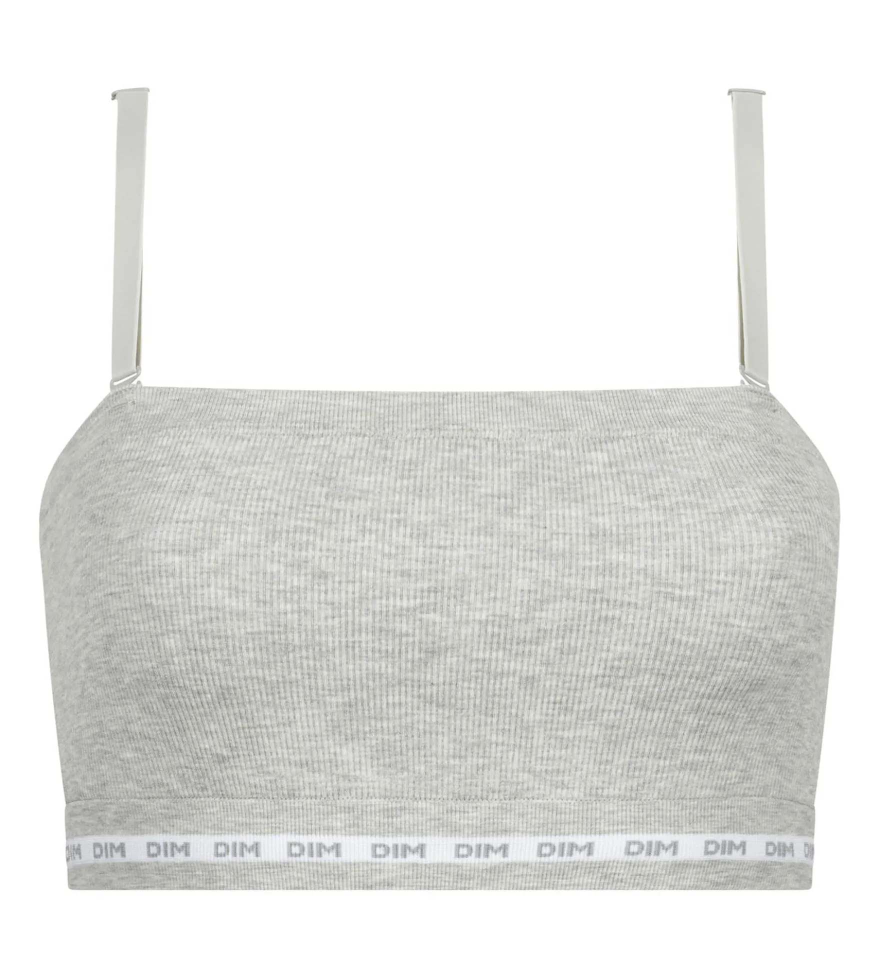 Brassière femme côtelée Gris Chiné Dim Icons