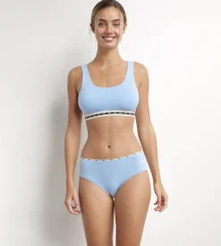 Brassière femme en coton modal Bleu Azur Dim Icons Essentiel