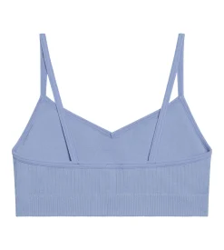 Brassière fille sans couture à mousses amovibles microfibre Bleu Dim