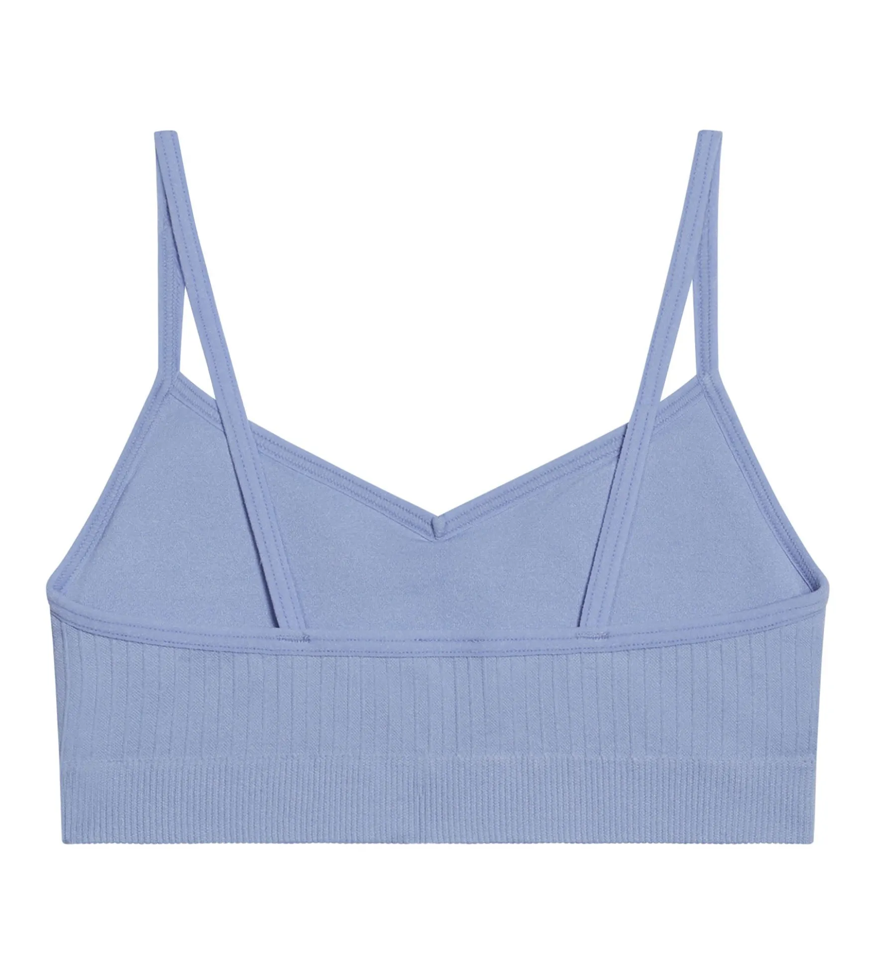 Brassière fille sans couture à mousses amovibles microfibre Bleu Dim
