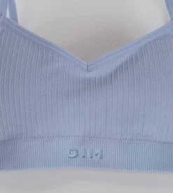 Brassière fille sans couture à mousses amovibles microfibre Bleu Dim