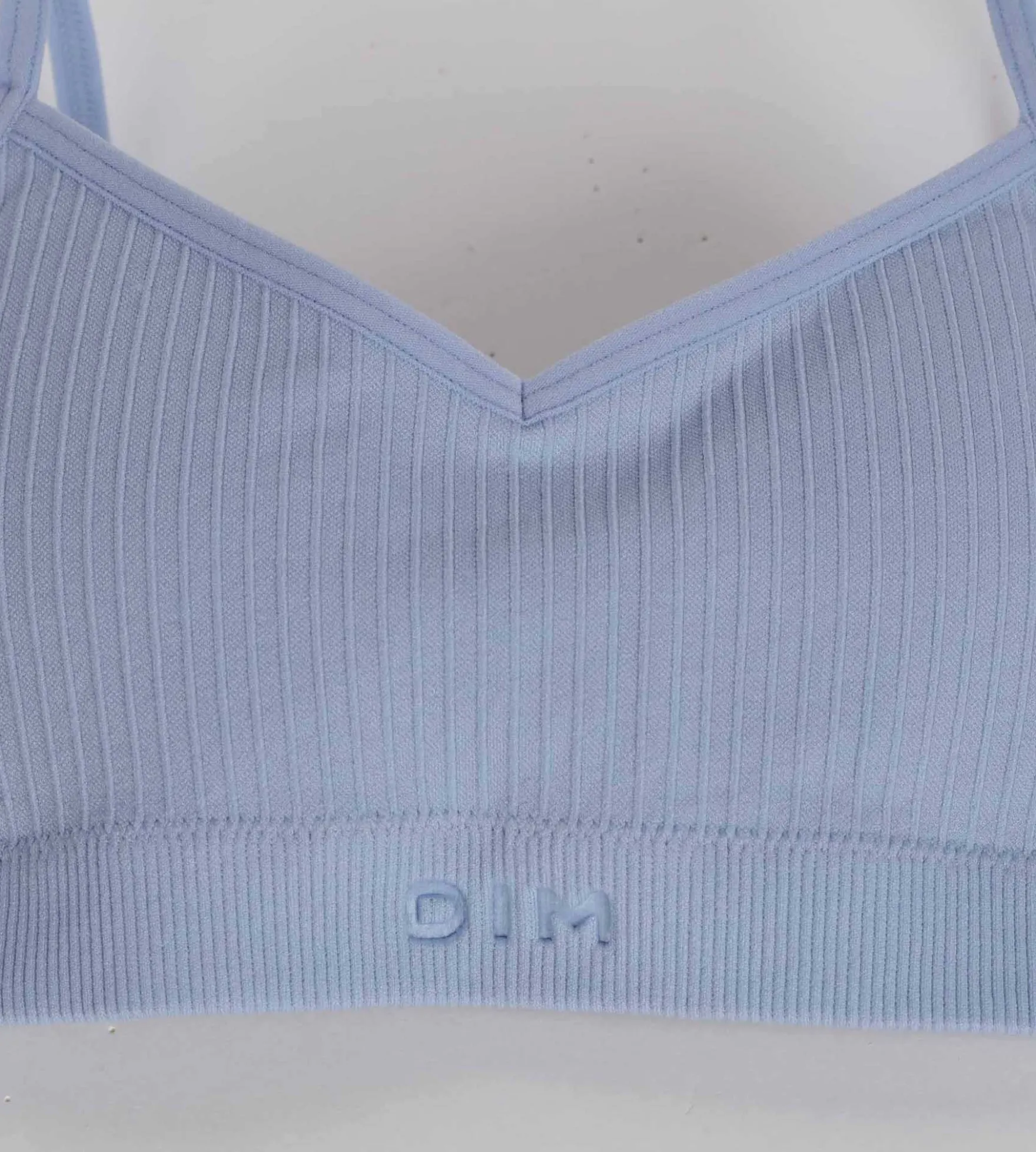 Brassière fille sans couture à mousses amovibles microfibre Bleu Dim