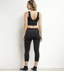 Brassière longue en microfibre sculptante noire Dim Move