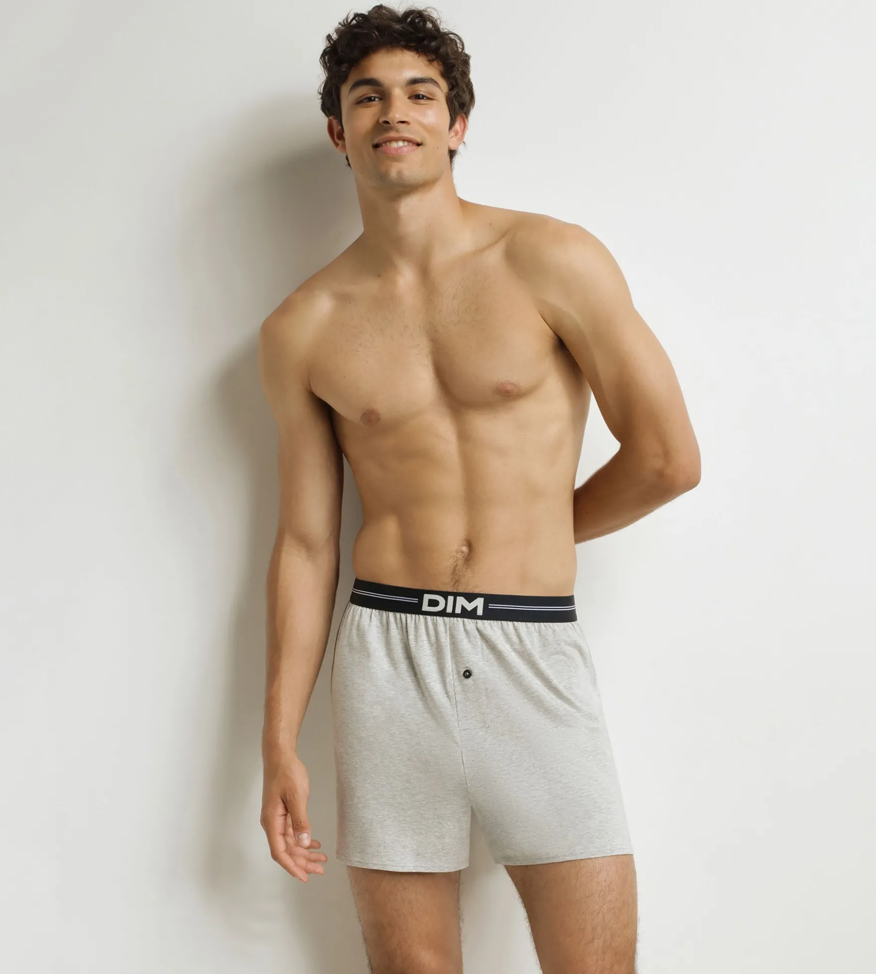 Caleçon homme Gris Chiné Dim Icons