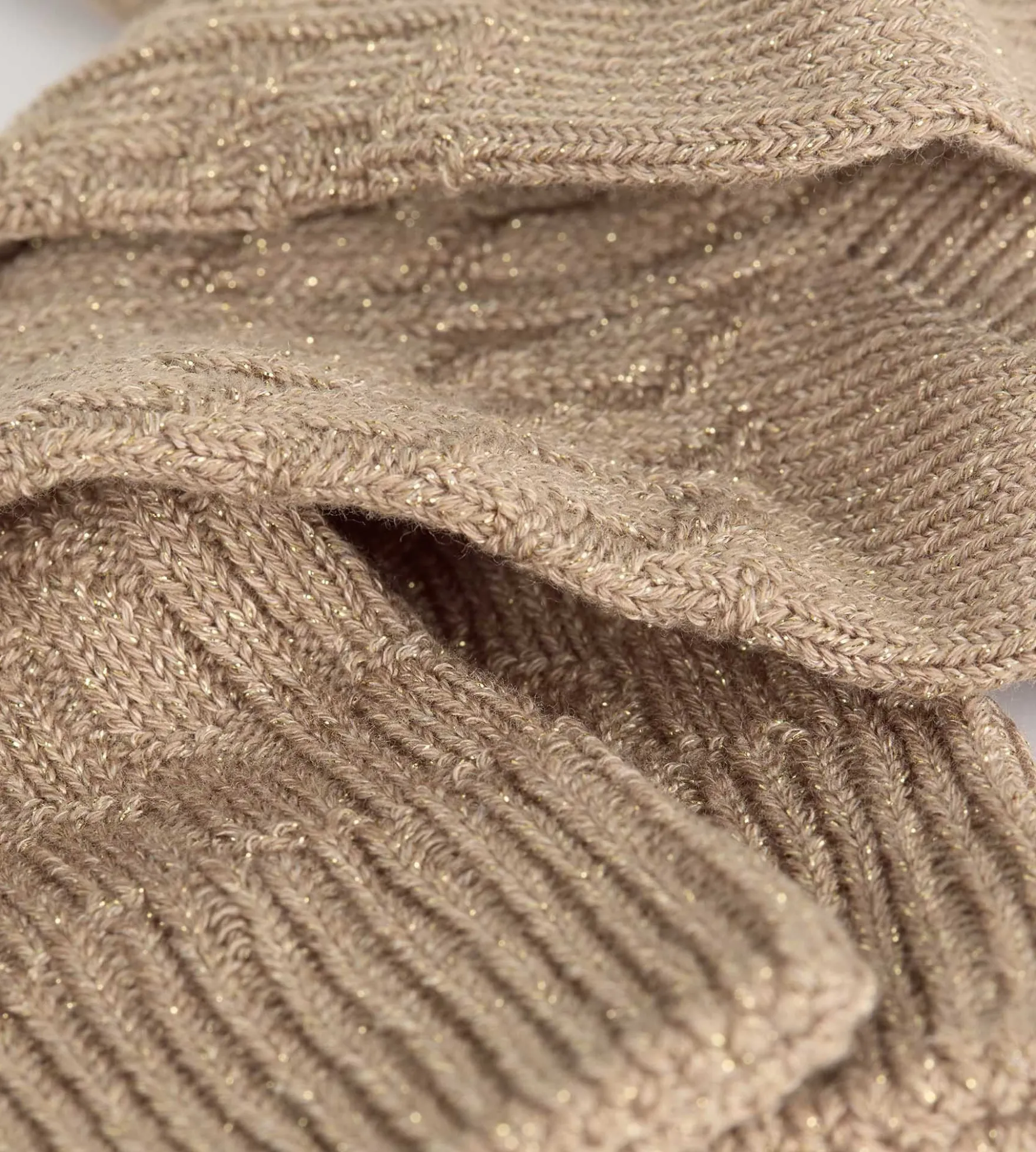 Chaussettes côtelées beige La Mode
