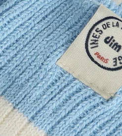 Chaussettes côtelées coton bleu lagon DIM x Ines de la Fressange