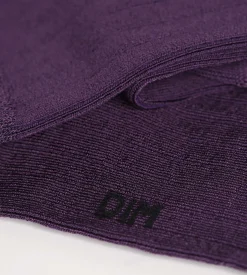 Chaussettes femme côtelées en coton satiné Violet Dim Mode