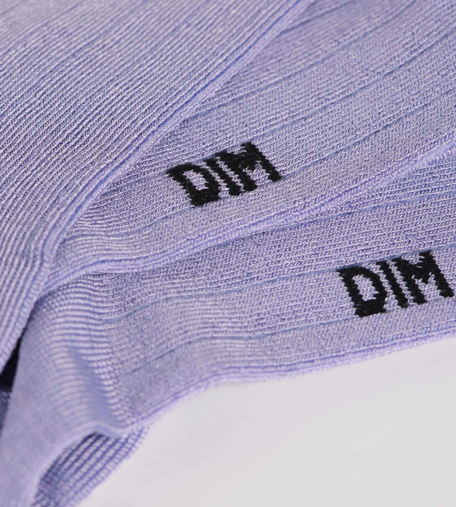 Chaussettes femme à côtes plates en coton satiné Lila Dim Mode