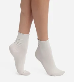 Chaussettes femme en lurex Gris clair Dim Mode