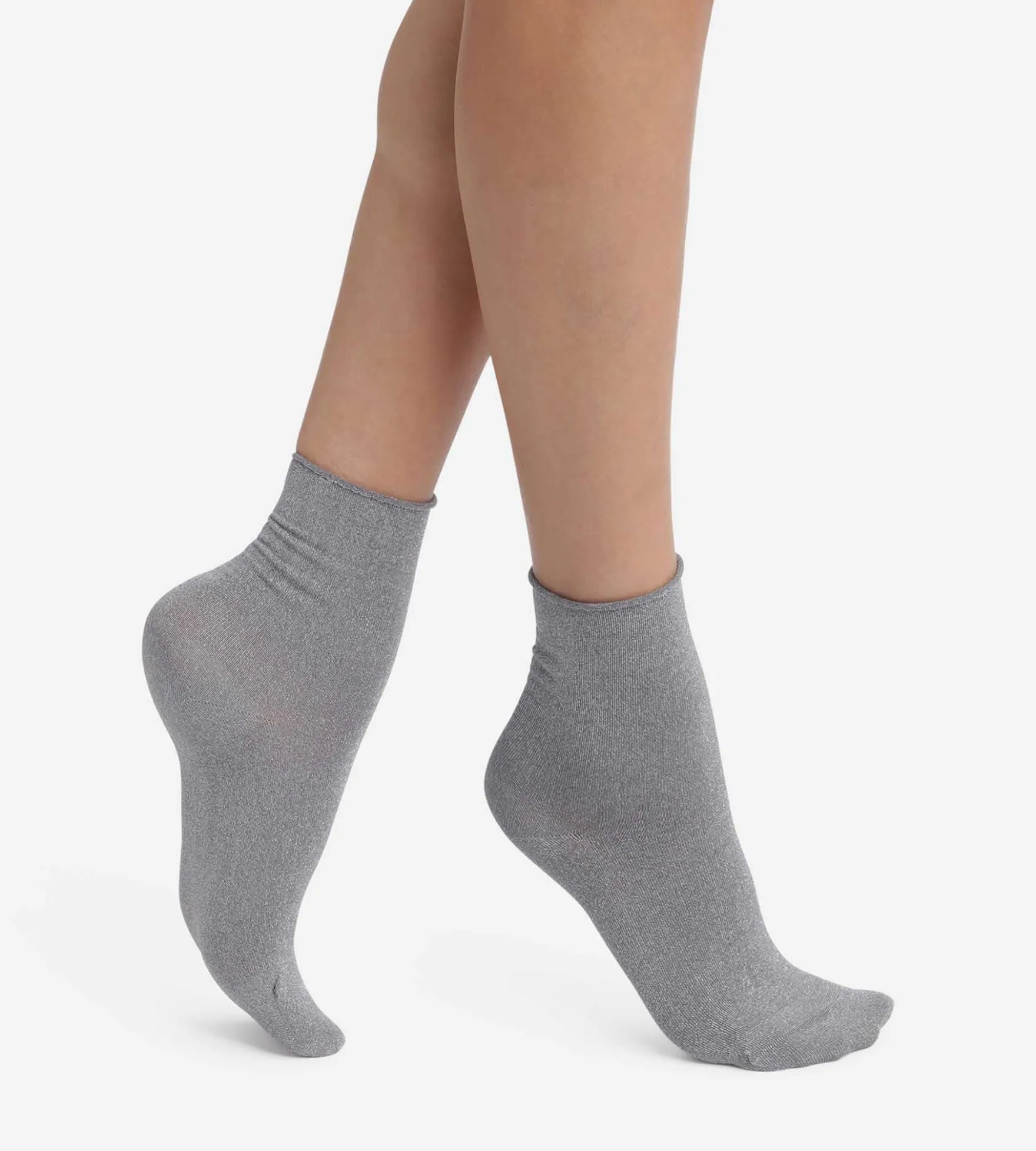 Chaussettes femme en lurex Gris Dim Mode