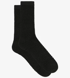Chaussettes femme en viscose noire effet gaufré Dim Style