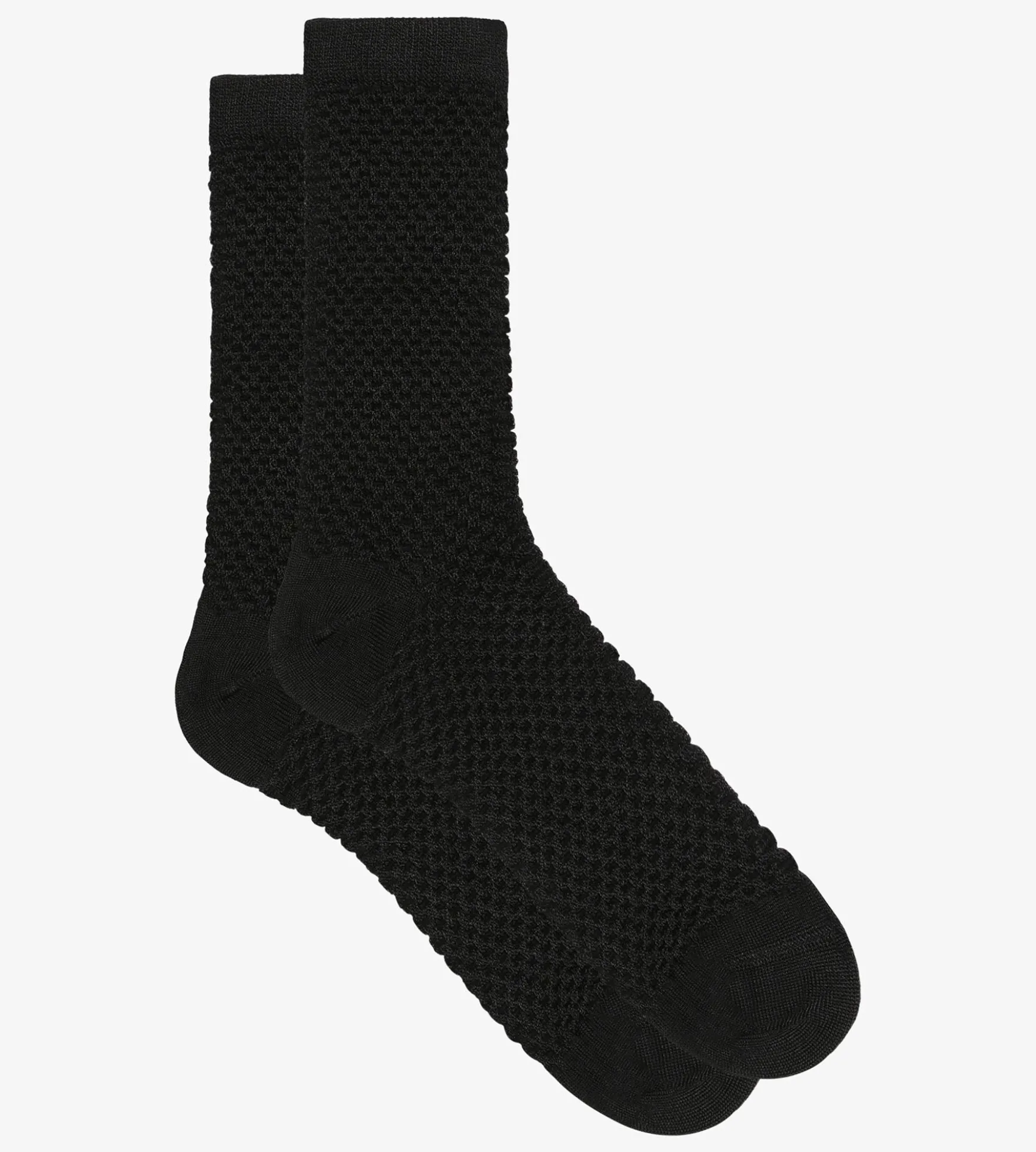 Chaussettes femme en viscose noire effet gaufré Dim Style