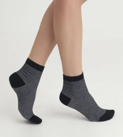 Chaussettes femme noir et Lurex argent Dim Mode