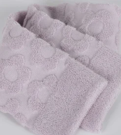 Chaussettes femme éponge parme à fleurs Dim Mode