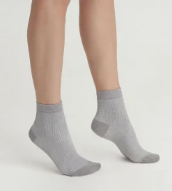 Chaussettes femme taupe et Lurex argent Dim Mode