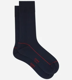 Chaussettes homme coton bleu marine La Mode Côtelée