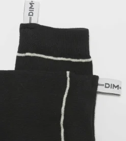 Chaussettes unisexe en coton modal côtelé Noir Dim Icons