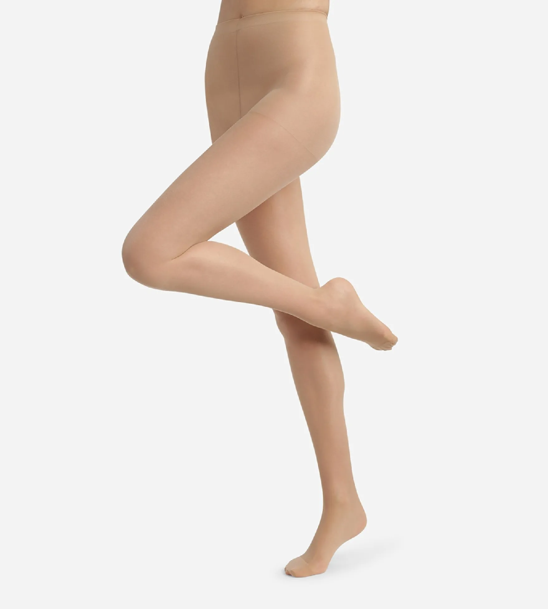 Collant femme chair en voile Lycra renforcé Beige Éclat Ultra Resist