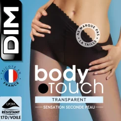 Collant transparent noir effet nude 17D Body Touch