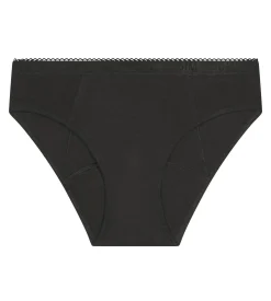 Culotte de règles lavable en coton bio Noir Flux très abondant Dim Protect