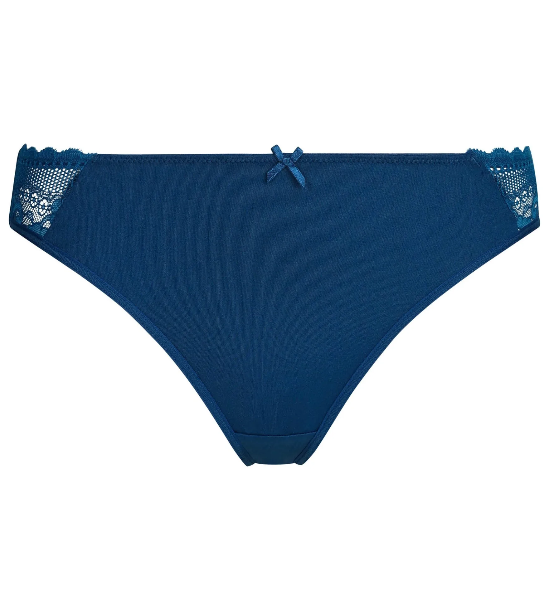 Culotte en dentelle et résille florale Bleu Dim Féminine