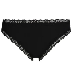 Culotte femme invisible en microfibre et dentelle Noir Dim