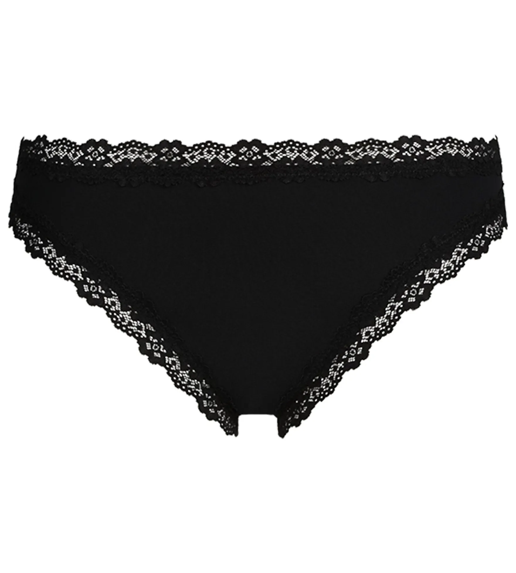 Culotte femme invisible en microfibre et dentelle Noir Dim