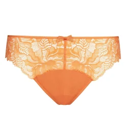 Culotte femme microfibre et dentelle Mandarine Dim Generous Essentiel