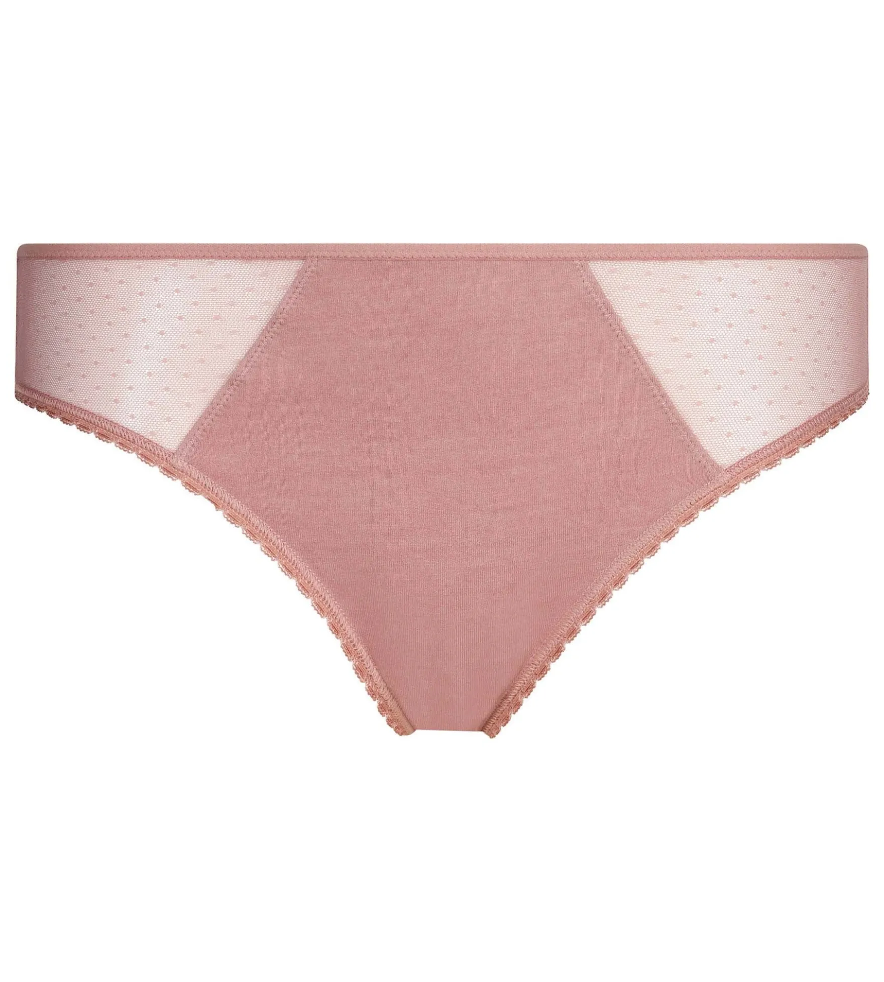 Culotte femme microfibre et tulle plumetis Rose Generous Coton Bio