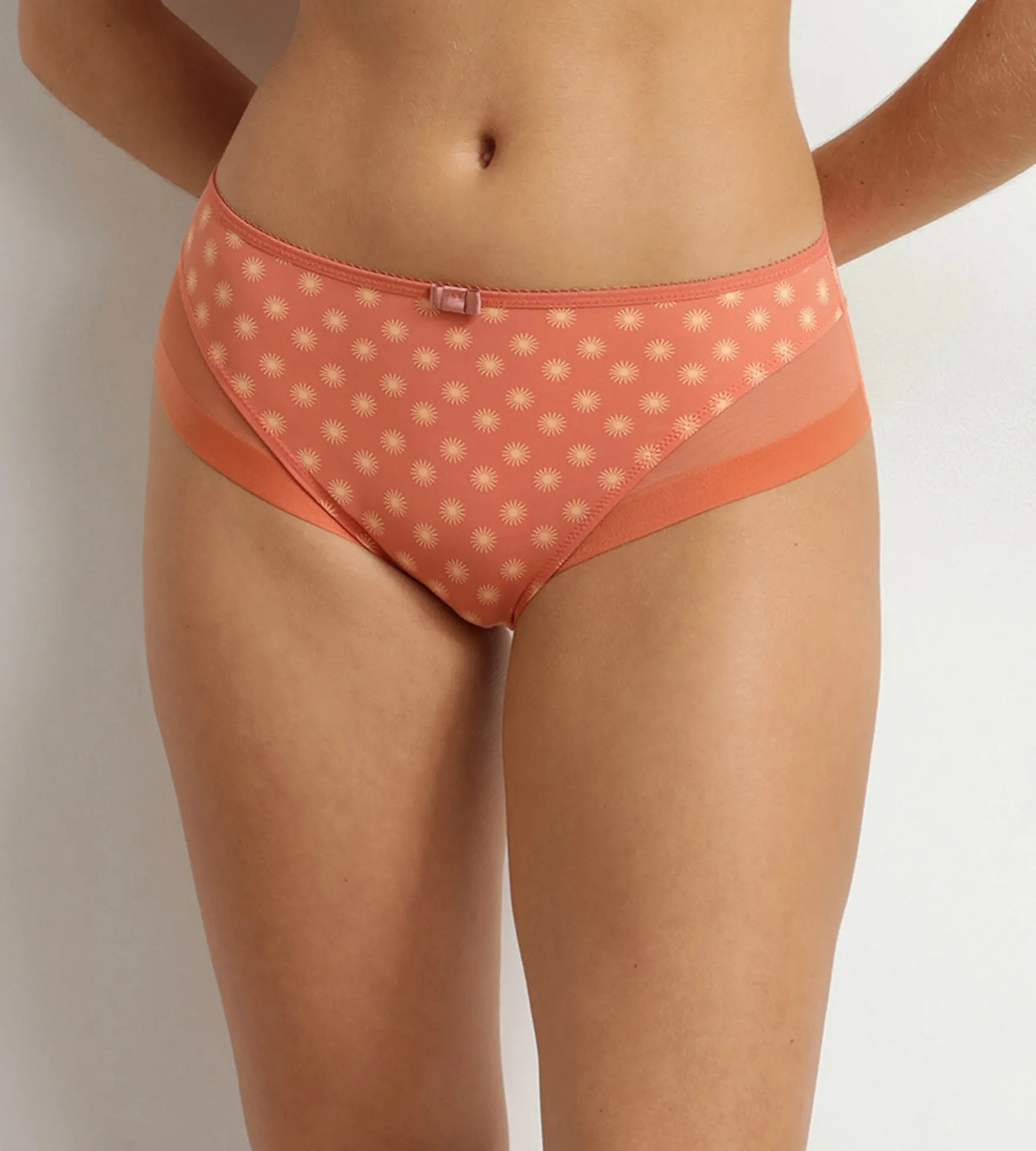 Culotte femme microfibre et tulle motif soleil Dim Generous