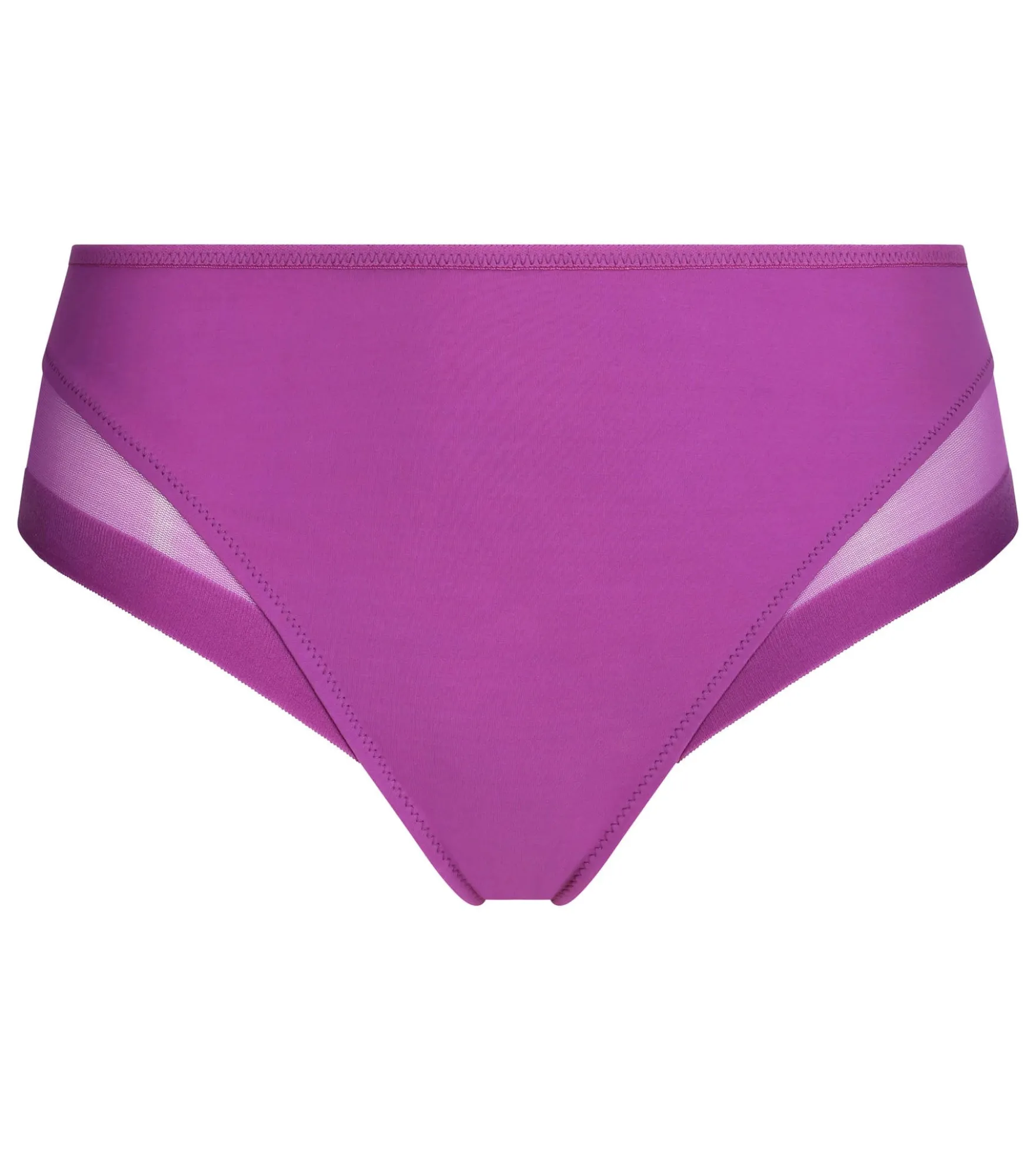 Culotte femme microfibre et tulle Violet Cassis Dim Generous