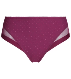 Culotte femme microfibre et tulle pois bordeaux Dim Generous