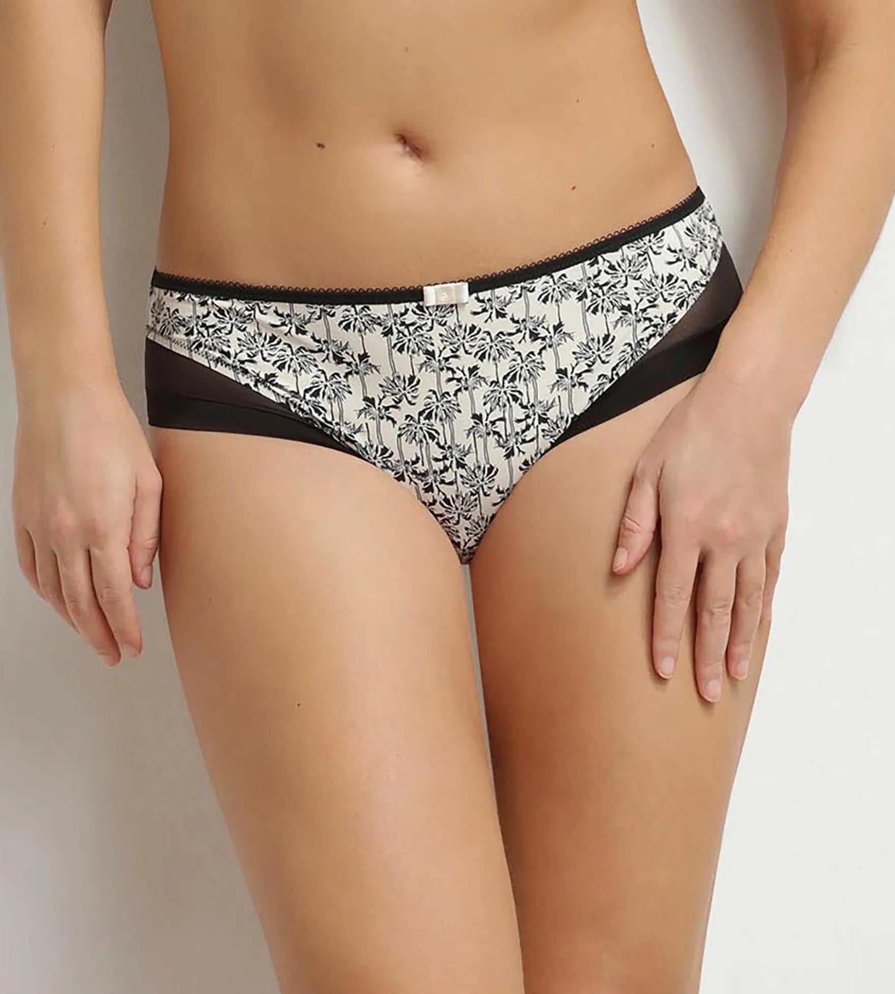 Culotte femme microfibre et tulle motif palmier Dim Generous