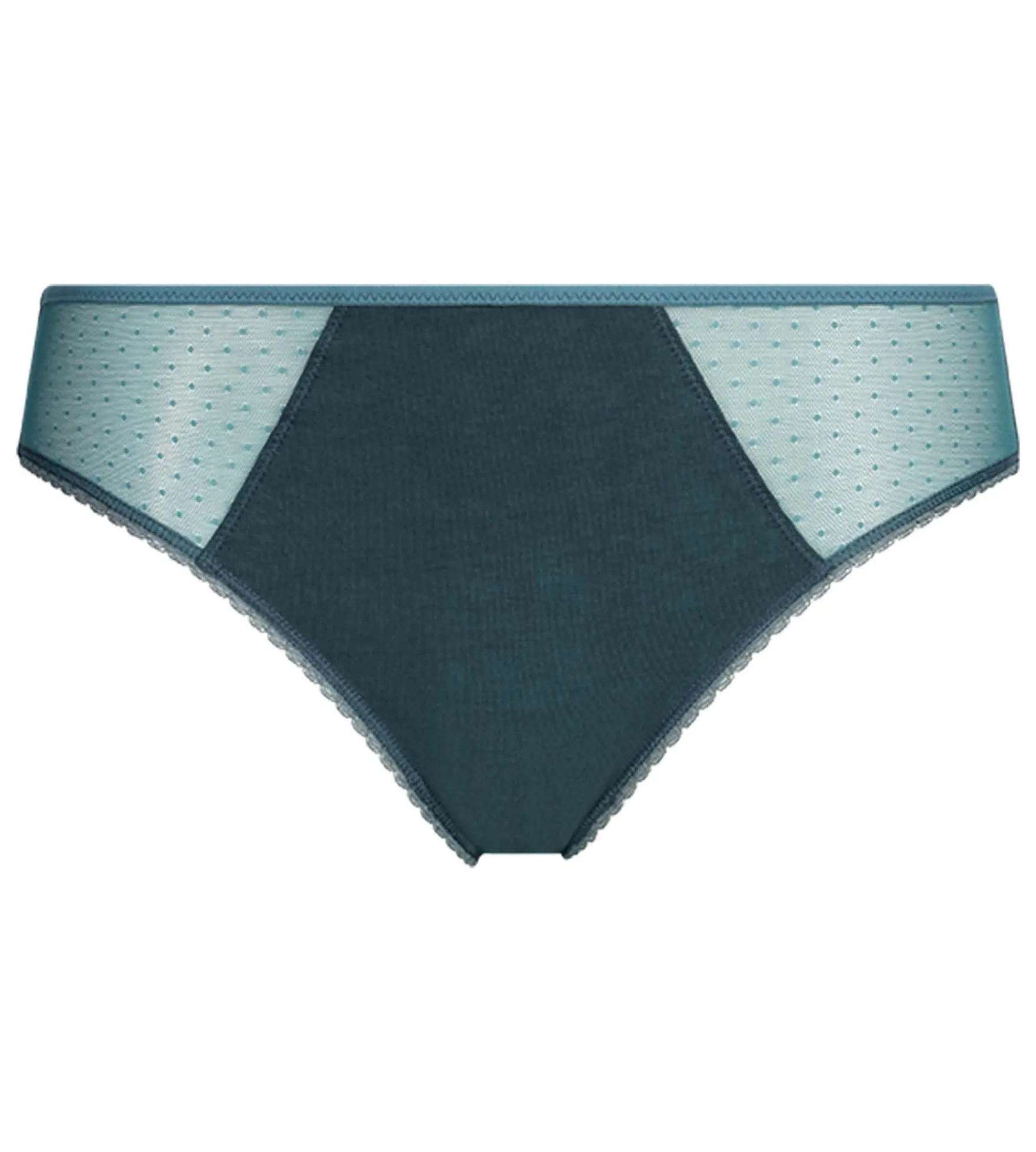 Culotte femme microfibre et tulle plumetis Vert Hydro Generous Coton Bio