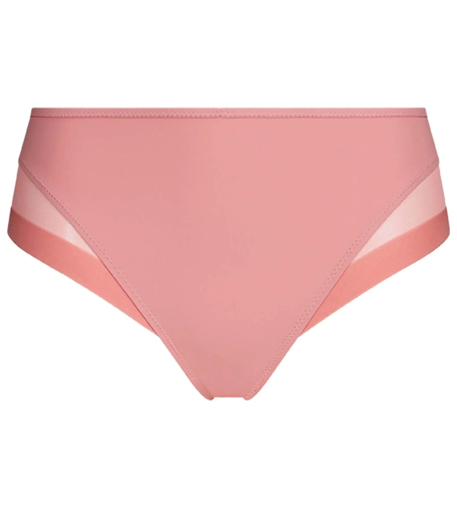Culotte femme semi-transparente en microfibre rose Dim Generous
