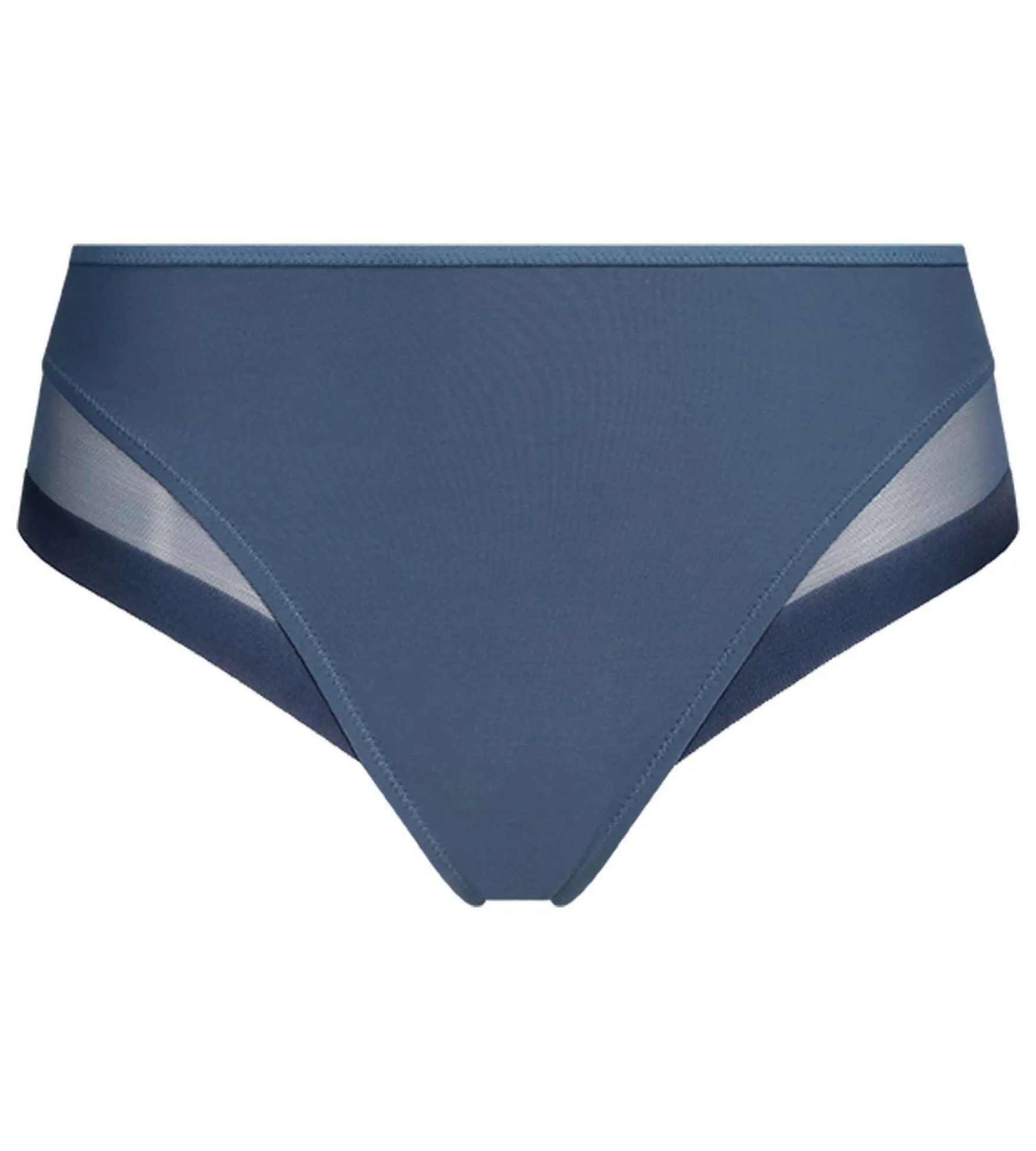 Culotte femme semi-transparente en microfibre bleue Dim Generous