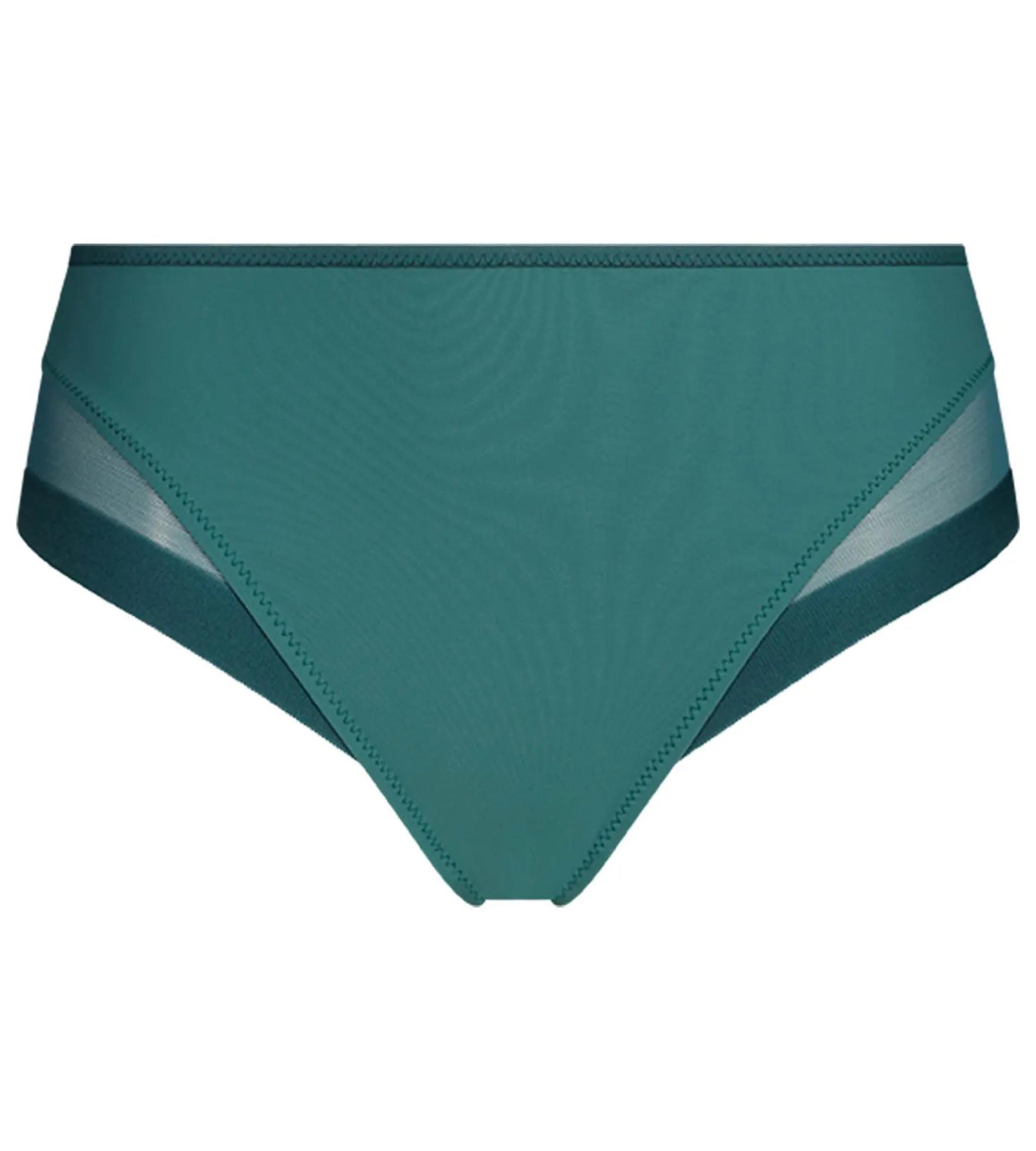 Culotte femme semi-transparente en microfibre verte Dim Generous