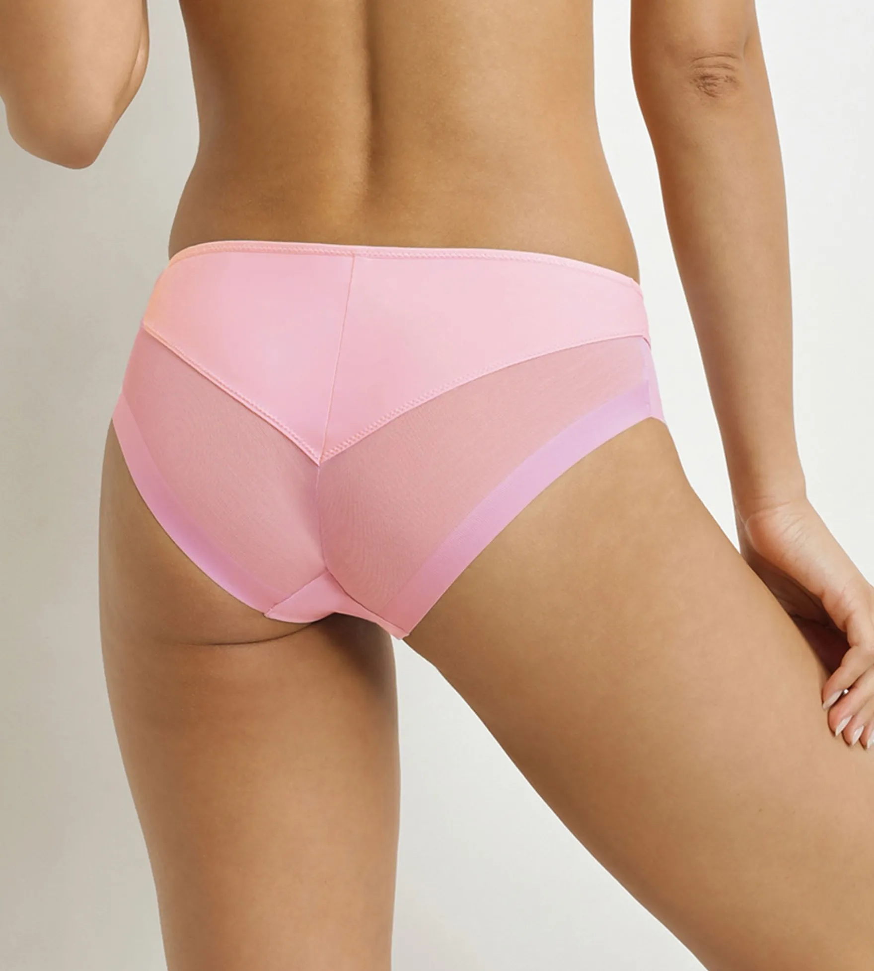 Culotte femme semi-transparente Rose Fleuri Dim Generous