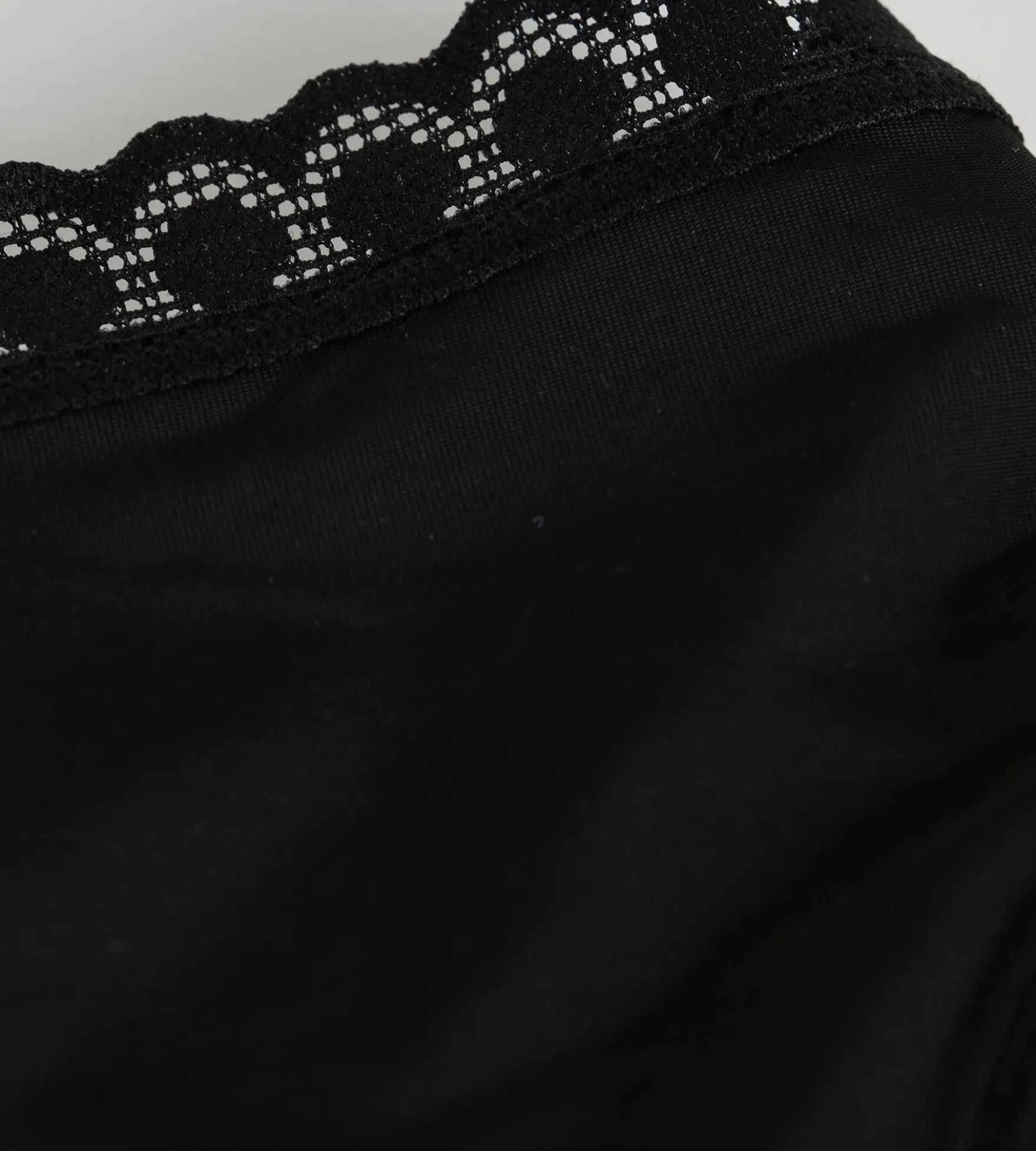 Culotte fille en microfibre et dentelle Noire Daily