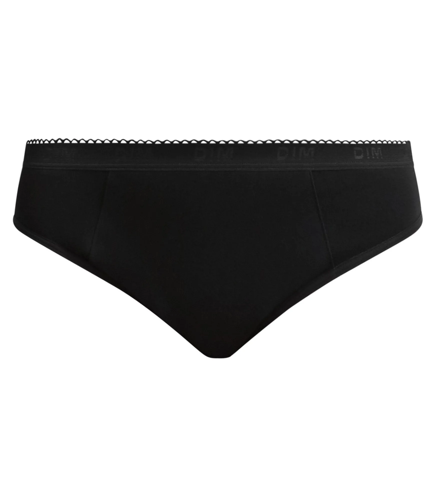 Culotte menstruelle coton bio Noir Flux moyen abondant Dim Protect