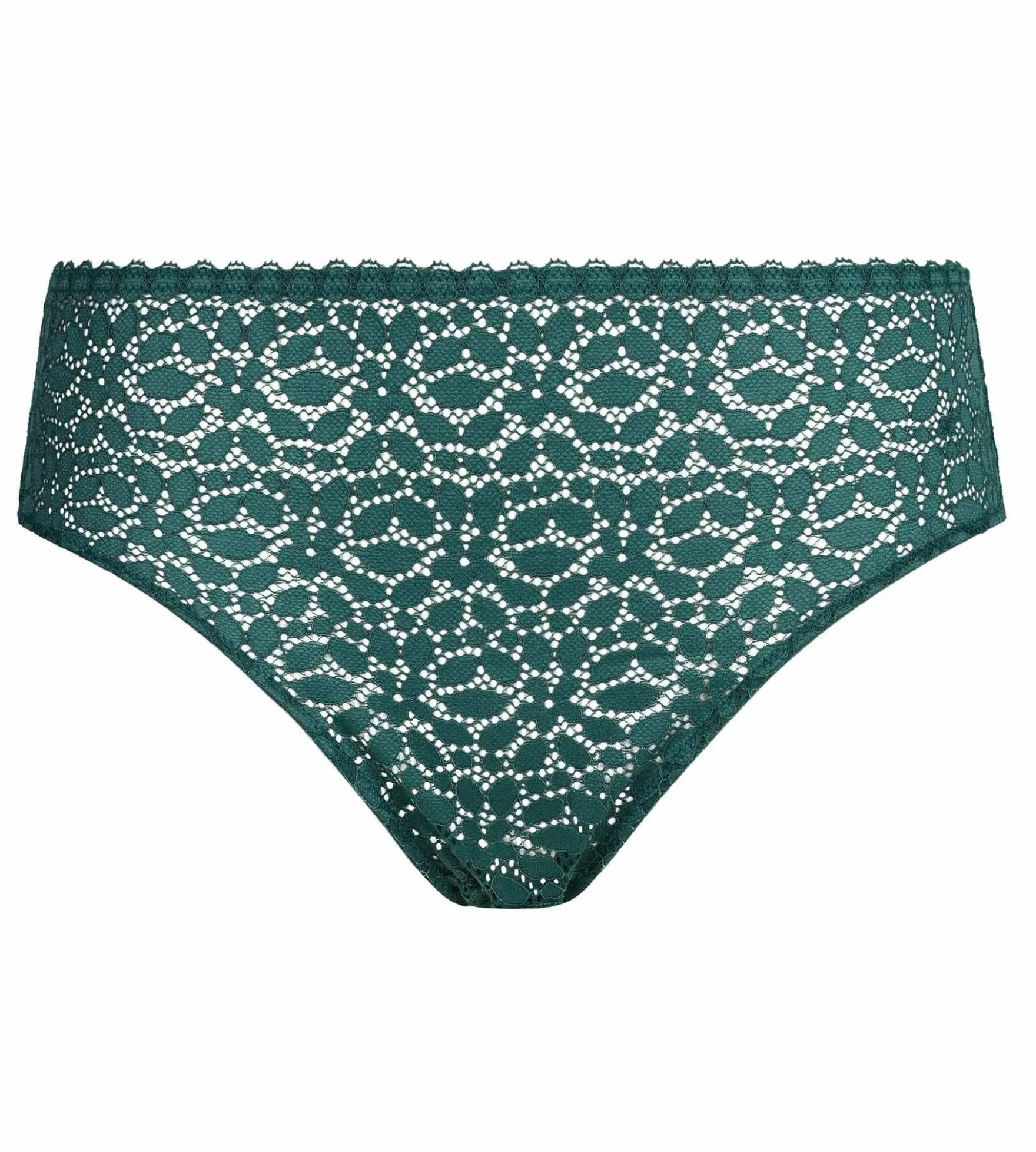 Culotte midi en dentelle florale vert émeraude Daily Dentelle