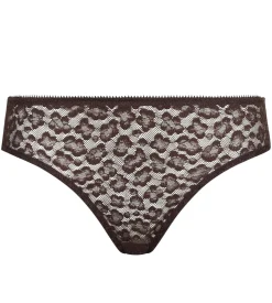 Culotte midi en dentelle léopard Chocolat Dim Generous Édition Limitée
